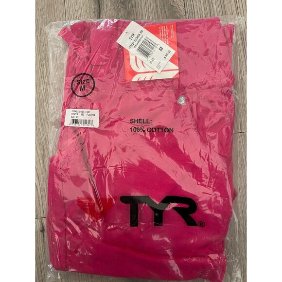 TYR Red Line Women’s Sweat Pants - FFSP2A - Fuchsia Pink - Size Medium - $60 - Picture 2 of 7